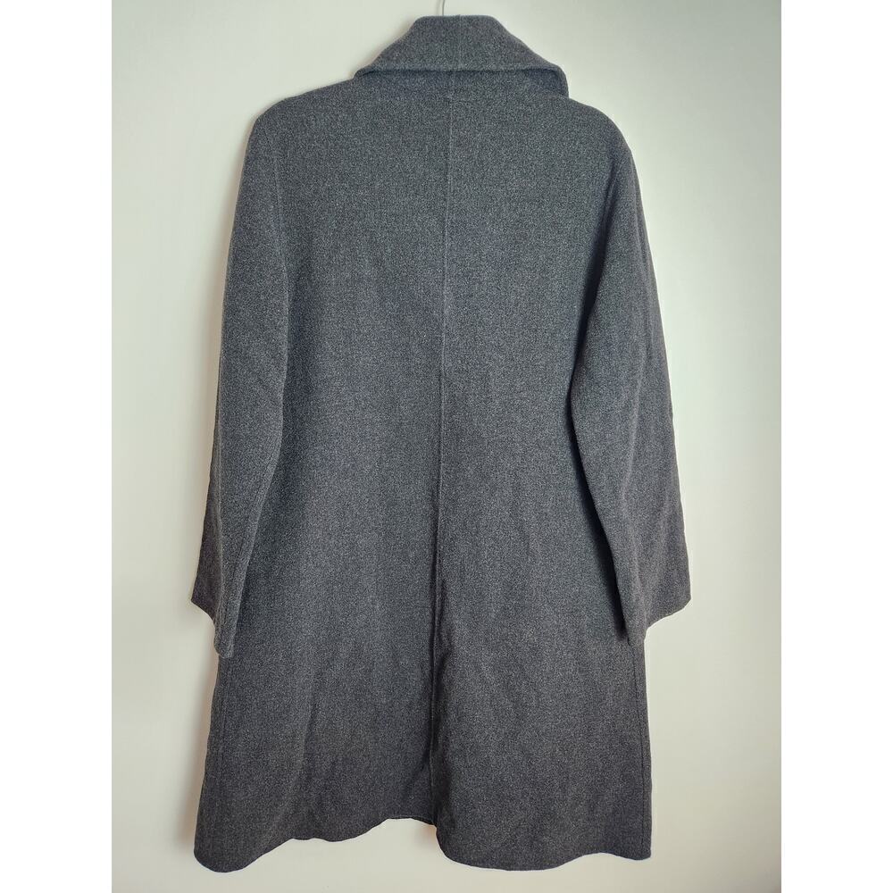 Eileen Fisher Open Front Long Coat Oversized wool cashmere blend sz S old money - Picture 3 of 7